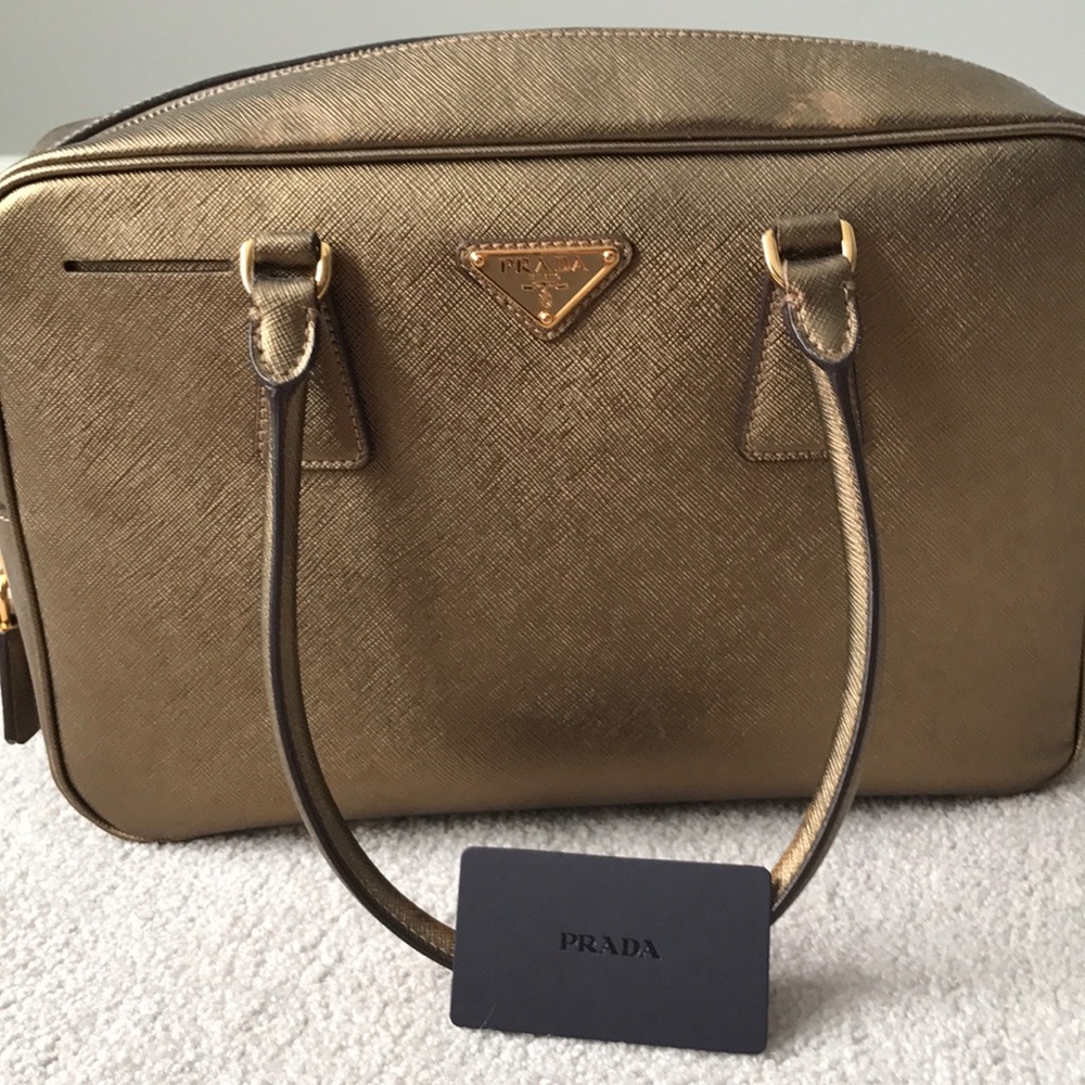 AUTHENTIC Prada Saffiano Bowler Bag